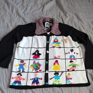 Storybook Knits Multicolor Textured Cardigan